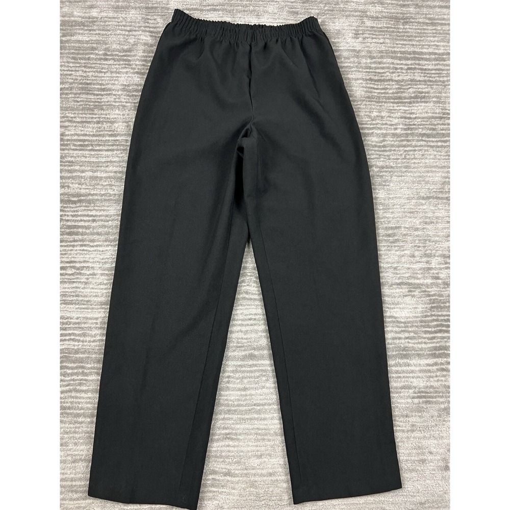 Tracy Lynn Pants Womens 18 Black Trousers Elastic Waist Straight Leg Polyester